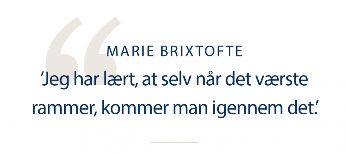 Marie Brixtofte citat - Når vores forældre dø - Louise Lindtner - Muusmann Forlag